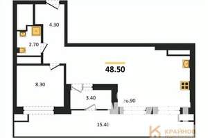 1-к квартира, вторичка, 49м2, 14/15 этаж