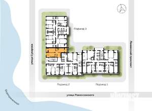 2-к квартира, вторичка, 63м2, 18/21 этаж