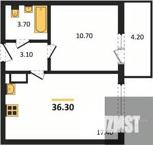 1-к квартира, вторичка, 36м2, 13/17 этаж