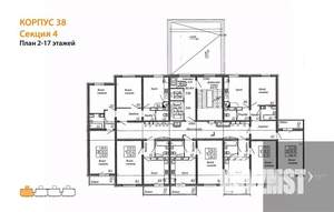 3-к квартира, вторичка, 76м2, 2/17 этаж