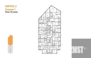 1-к квартира, вторичка, 47м2, 16/21 этаж