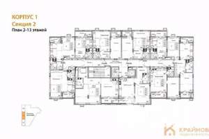 1-к квартира, строящийся дом, 45м2, 5/15 этаж