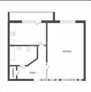 1-к квартира, вторичка, 29м2, 6/9 этаж