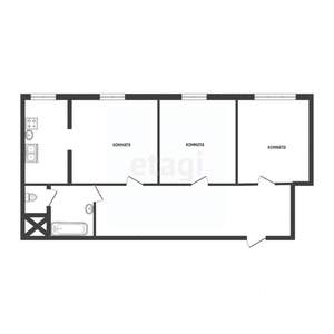 3-к квартира, вторичка, 75м2, 5/5 этаж