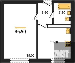 1-к квартира, вторичка, 37м2, 1/17 этаж