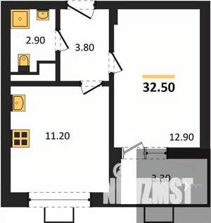 1-к квартира, вторичка, 33м2, 11/14 этаж