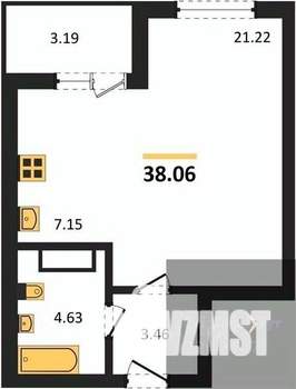 Студия квартира, вторичка, 39м2, 17/18 этаж