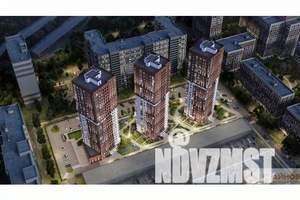 1-к квартира, строящийся дом, 45м2, 25/25 этаж