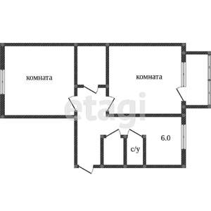 2-к квартира, вторичка, 43м2, 3/5 этаж