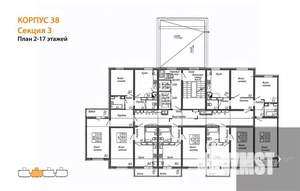 1-к квартира, вторичка, 38м2, 4/17 этаж
