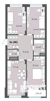 3-к квартира, вторичка, 84м2, 2/13 этаж