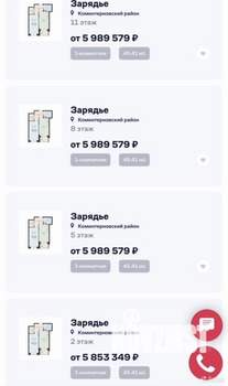 1-к квартира, строящийся дом, 45м2, 7/20 этаж