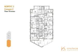 1-к квартира, вторичка, 46м2, 19/21 этаж