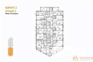 1-к квартира, вторичка, 43м2, 15/21 этаж