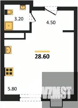 Студия квартира, вторичка, 29м2, 4/13 этаж