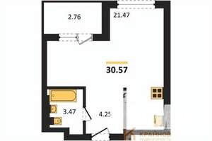 Студия квартира, вторичка, 31м2, 8/28 этаж