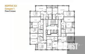 2-к квартира, вторичка, 67м2, 9/18 этаж