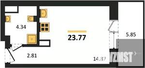 Студия квартира, вторичка, 24м2, 13/28 этаж
