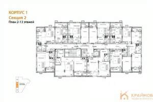 1-к квартира, строящийся дом, 46м2, 5/15 этаж