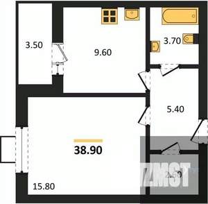 1-к квартира, вторичка, 39м2, 11/19 этаж