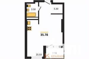 Студия квартира, вторичка, 36м2, 10/28 этаж