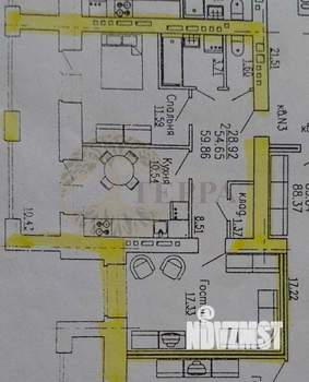 2-к квартира, вторичка, 55м2, 13/17 этаж