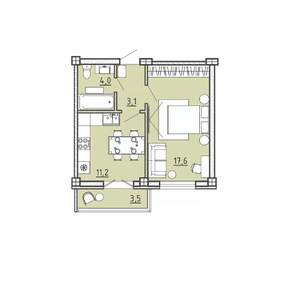 1-к квартира, вторичка, 37м2, 14/15 этаж