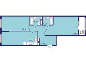2-к квартира, вторичка, 90м2, 13/18 этаж