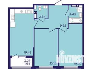 2-к квартира, вторичка, 70м2, 10/18 этаж