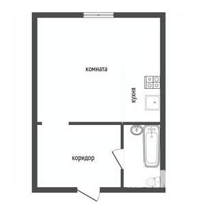 Студия квартира, вторичка, 18м2, 2/5 этаж