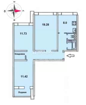 3-к квартира, вторичка, 67м2, 10/10 этаж