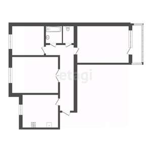 3-к квартира, вторичка, 65м2, 5/9 этаж