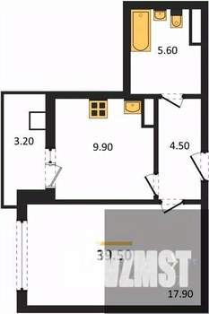 1-к квартира, вторичка, 40м2, 11/17 этаж