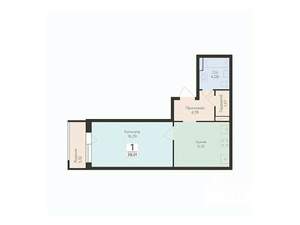1-к квартира, вторичка, 39м2, 3/17 этаж
