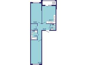 2-к квартира, вторичка, 84м2, 2/18 этаж