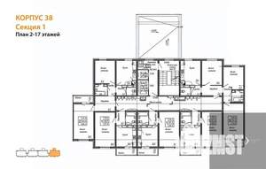 1-к квартира, вторичка, 38м2, 11/17 этаж