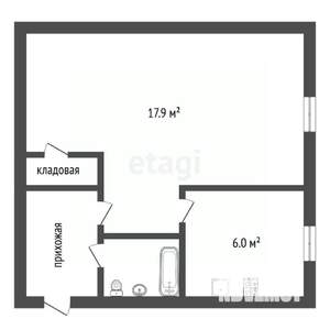 1-к квартира, вторичка, 30м2, 5/5 этаж