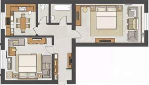 2-к квартира, вторичка, 48м2, 1/2 этаж