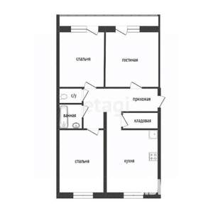 3-к квартира, вторичка, 62м2, 5/9 этаж