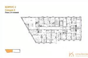 2-к квартира, строящийся дом, 53м2, 9/14 этаж