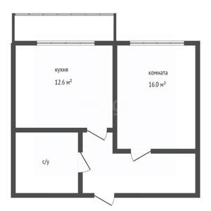 1-к квартира, вторичка, 42м2, 2/12 этаж