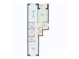 2-к квартира, вторичка, 71м2, 6/14 этаж