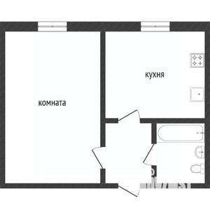 1-к квартира, вторичка, 21м2, 3/9 этаж