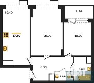 2-к квартира, вторичка, 58м2, 9/13 этаж