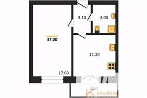 1-к квартира, вторичка, 37м2, 10/15 этаж