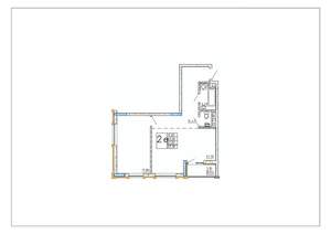 2-к квартира, строящийся дом, 62м2, 10/14 этаж