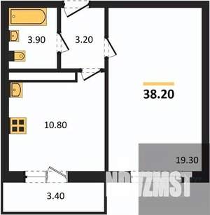 1-к квартира, вторичка, 38м2, 3/17 этаж
