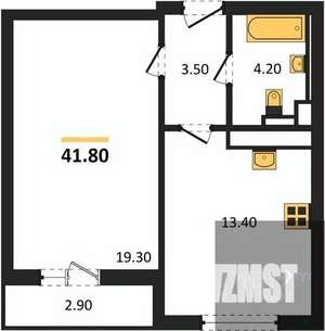 1-к квартира, вторичка, 42м2, 7/17 этаж