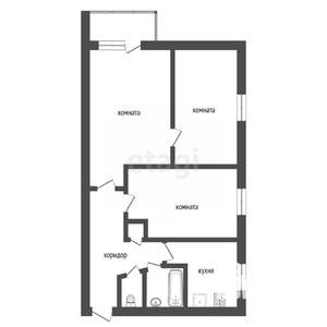 3-к квартира, вторичка, 52м2, 4/5 этаж