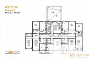 1-к квартира, вторичка, 38м2, 8/17 этаж